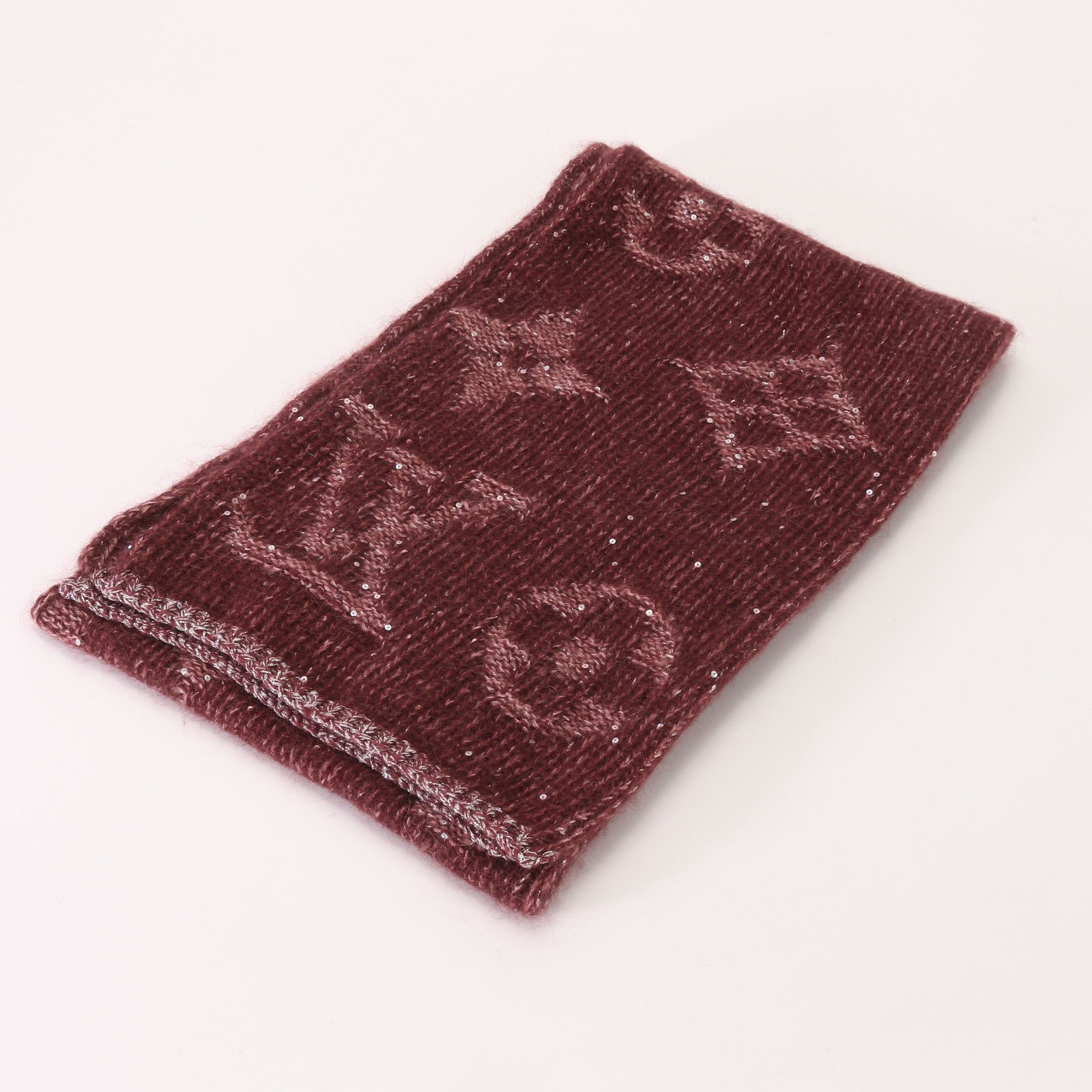 極美品 ヴィトン モノグラム エシャルプ リバーシブル マフラー モヘヤ  