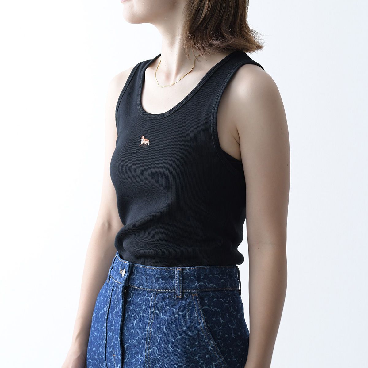 BABY FOX RIBBED TANK TOP | Maison Kitsuné