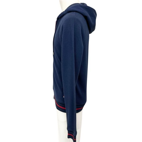 グッチ GUCCI パーカー フーディー ジップ ジャケット ネイビー 綿 M メンズ S5W243 KANDAIZUMI_COM