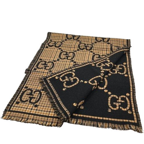 GUCCI グッチ マフラー 660025 チェックGGウールスカーフ