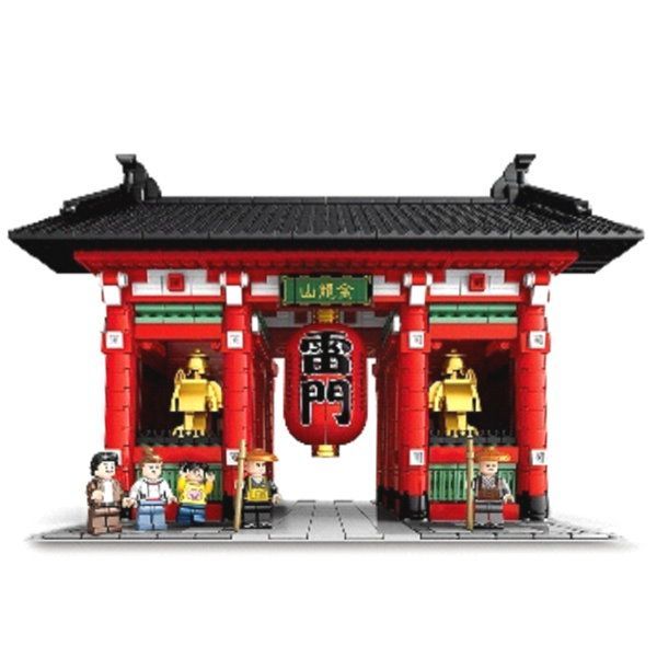 浅草 雷門 SEMBO社 2017ピース 30.4cm×25.6cm レゴブロック互換 601088 