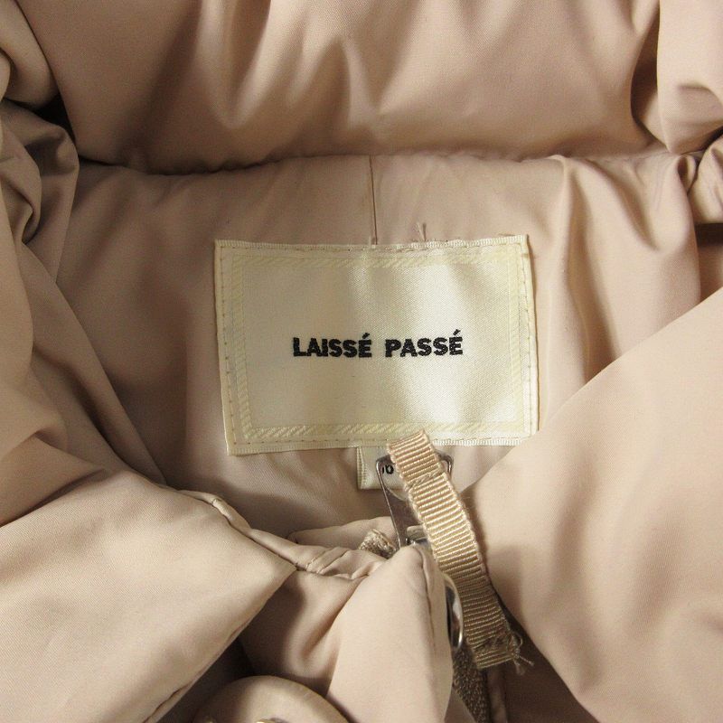 レッセパッセ　キャメル　ファー付コート LAISSE PASSE ピンクベージュファー付きロングコート 36 - メルカリ