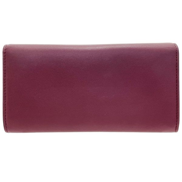 ボッテガヴェネタ 長財布 バイ 二つ折り長財布 レザー 革 ボルドー系 レッド系 赤 608260 BOTTEGA VENETA ファスナー長財布 財布 ロングウォレット ウォレット サイフ