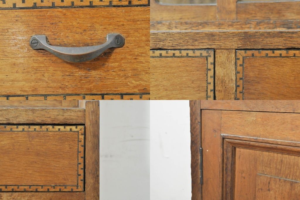 取付無料！IDC大塚家具 杜 天然木北欧風ナチュラルカップボード 食器棚