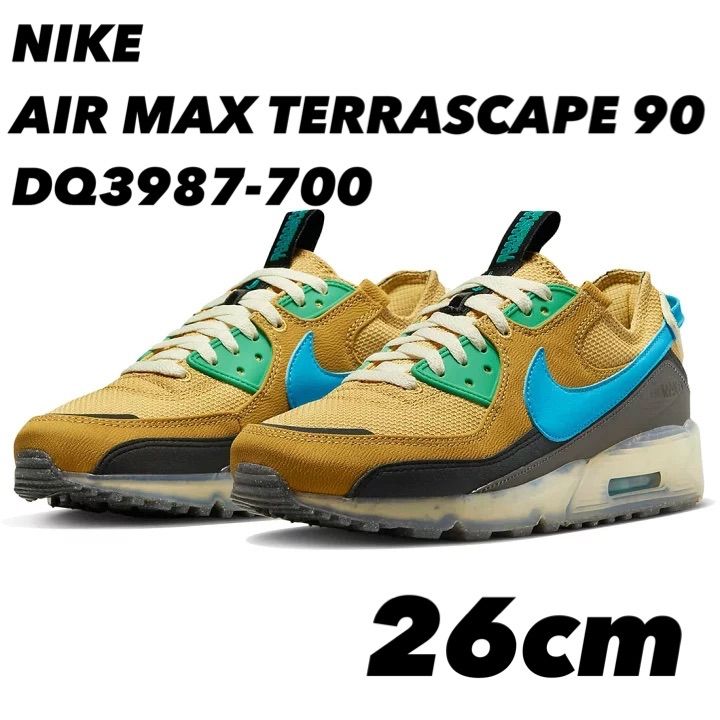 NIKE AIR MAX TERRASCAPE 90 WHEAT GOLD BLUE LIGHTNING STADIUM GREEN DQ3987 700 26cm