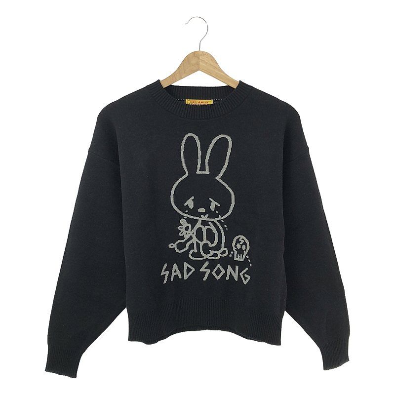 HYSTERIC GLAMOUR / ヒステリックグラマー | SAD SONG / コットン ジャガード ニット | F | レディース