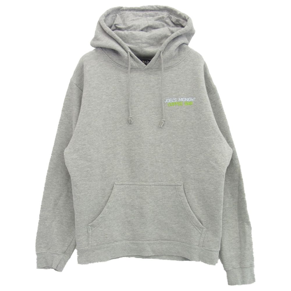 ジョエルズミッドナイト コーヒーバー JOEL'S MIDNIGHT COFFEE BAR 3120900181 RON HERMAN ロンハーマン取り扱い ロゴ刺繍 プルオーバー パーカー フーディー グレー系 L【中古】