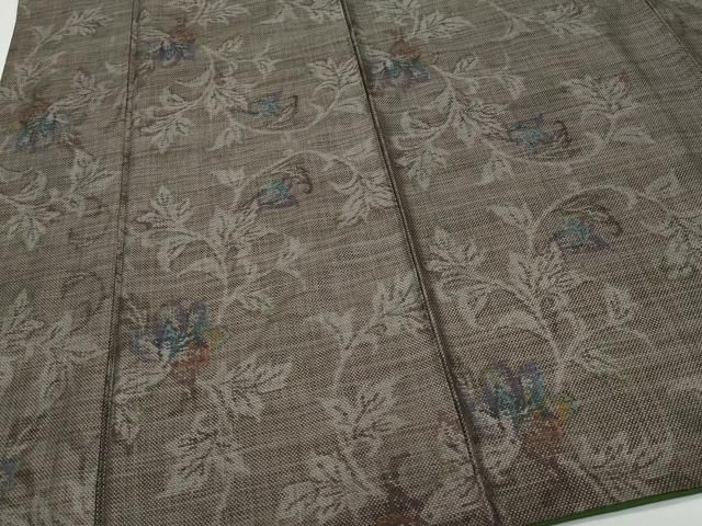 平和屋着物○本場大島紬 9マルキ 更紗枝葉文 正絹 逸品 CAAV6774vf 平和屋