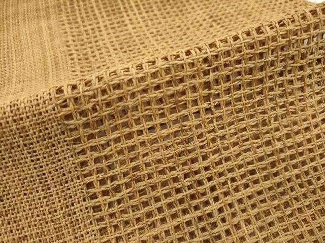 平和屋本店□希少 夏物 八寸名古屋帯 しな織帯 古代織 越後古代布 証紙