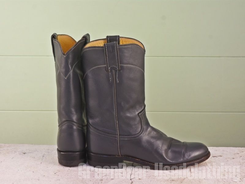 B830 Justin ビンテージ ウエスタンブーツ グレー レディース 7B 24cm