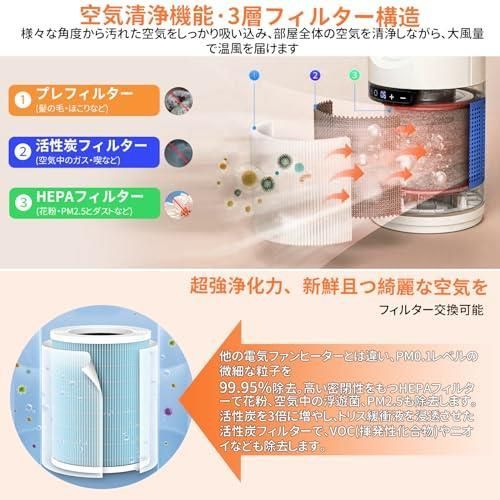 セラミックヒーター【2023最新型・冷暖両用】電気ヒーター暖房器具 ...