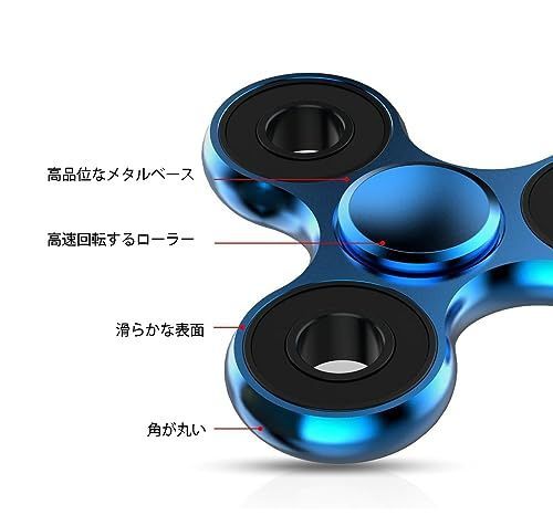 ブルー Coolden ハンドスピナー 高級 おもちゃ ストレス解消 グッズ 超