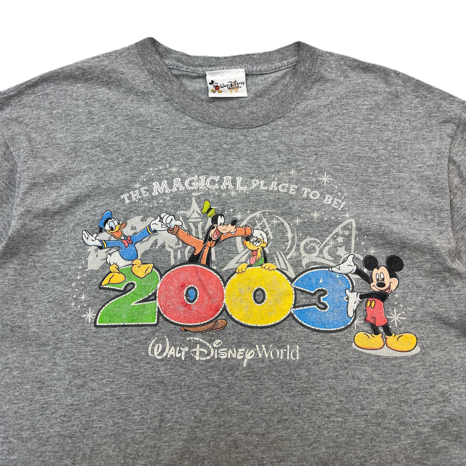 DISNEY WORLD Tシャツ メンズ XLサイズ相当 グレー 【 2003 