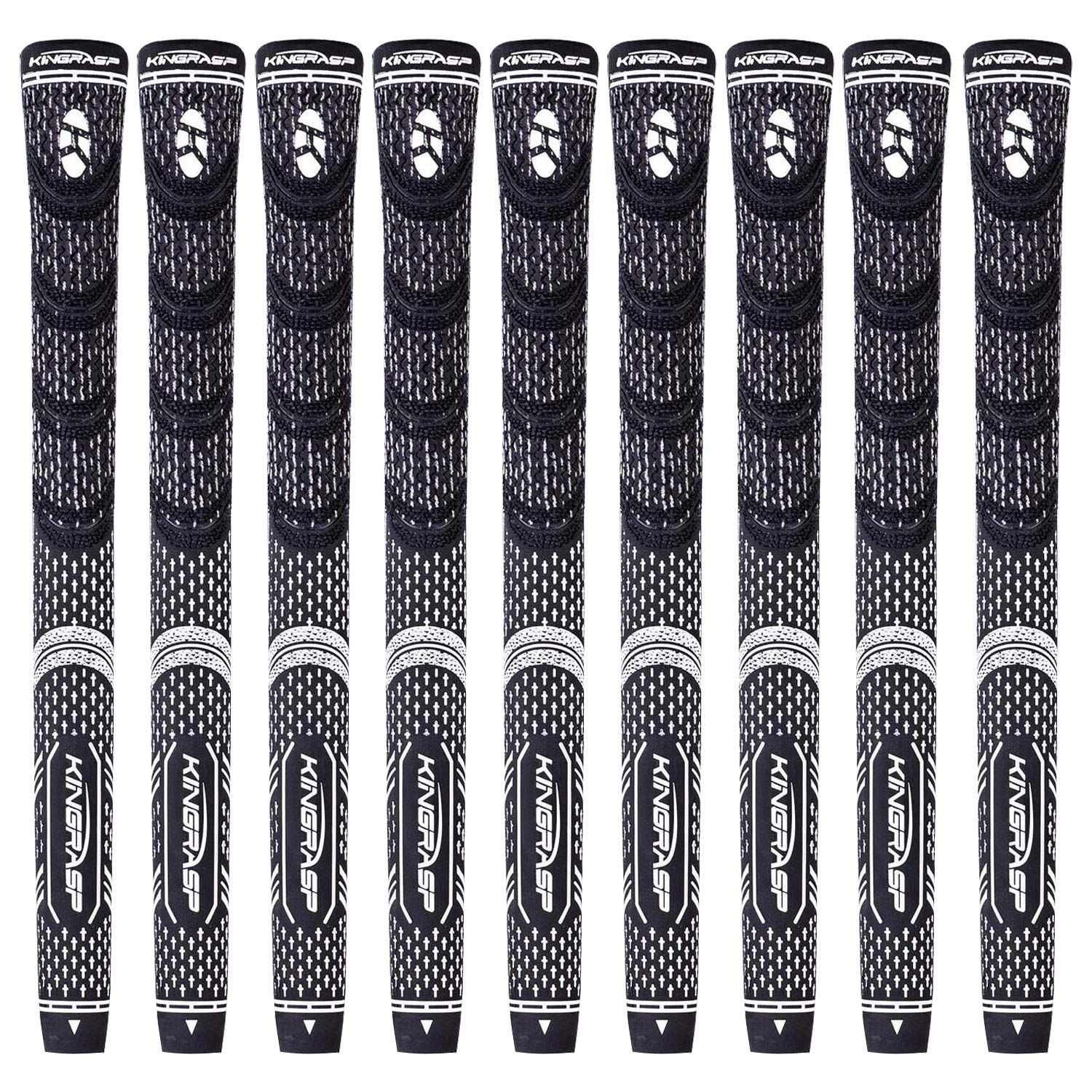 GripType ミッドサイズ カッターテープ付き ゴルフグリップ ゴルフクラブ用パーツ 滑り止め ラバー アイアン用 バックラインなし ミッド 標準サイズ ミニグリップ9本セット ブラック