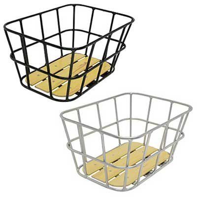 【人気商品】ギザ AL-NR01 ウッドボトム リアバスケット ブラック(BKT09700)