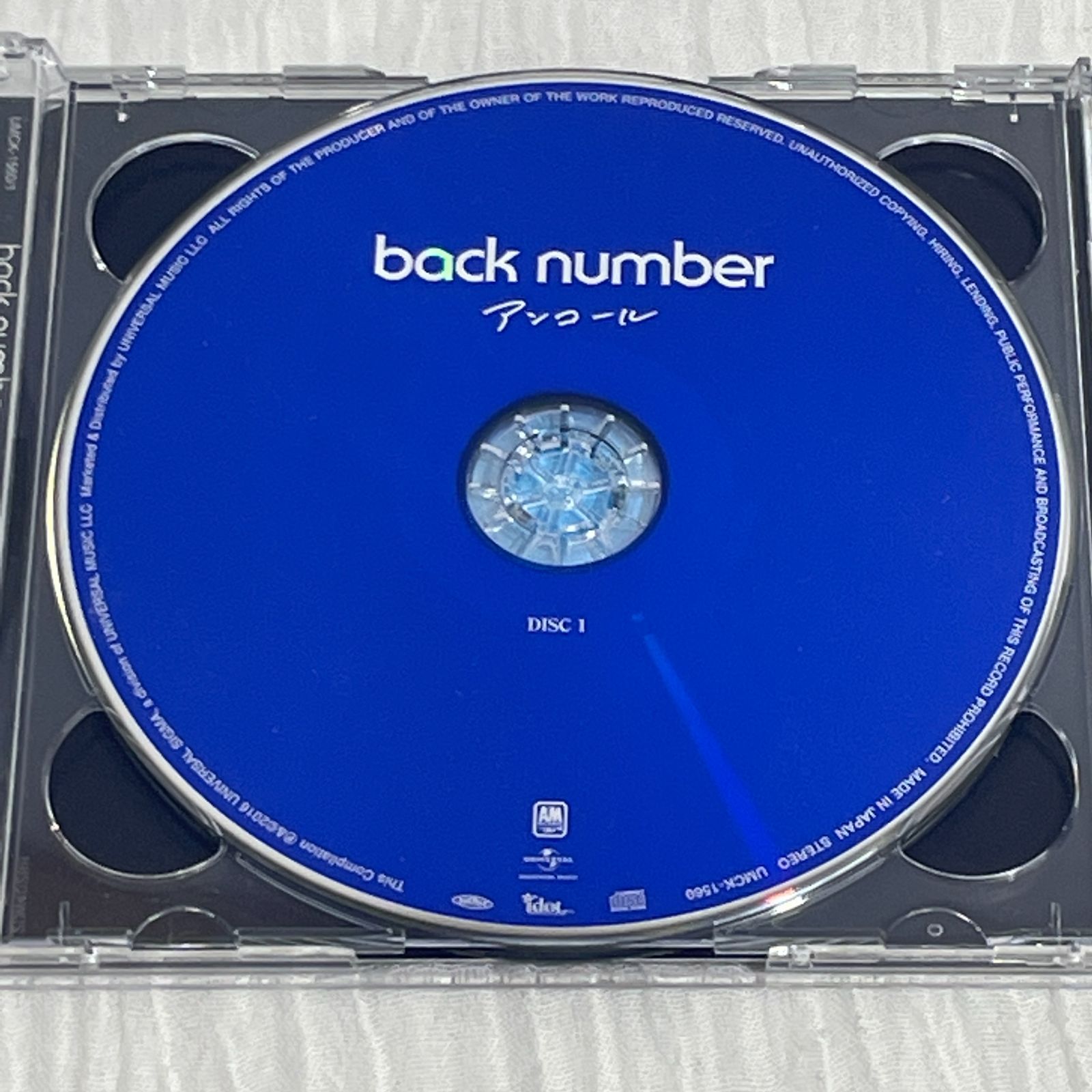 back number｜アンコール（通常盤）｜中古CD：2枚組 - BamBooG 音楽