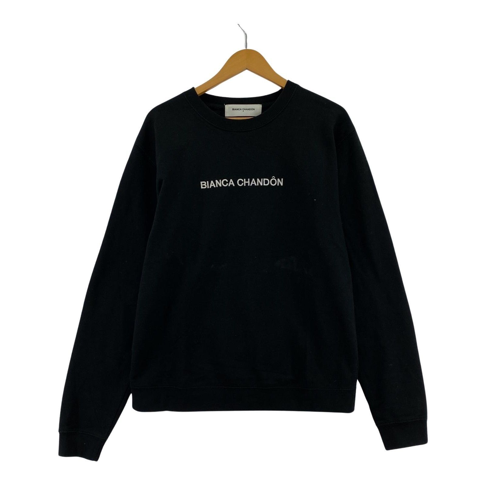 BIANCA CHANDON クルーネックスウェット Mサイズ　ブラック bianca chandon クルースウェット トレーナー L