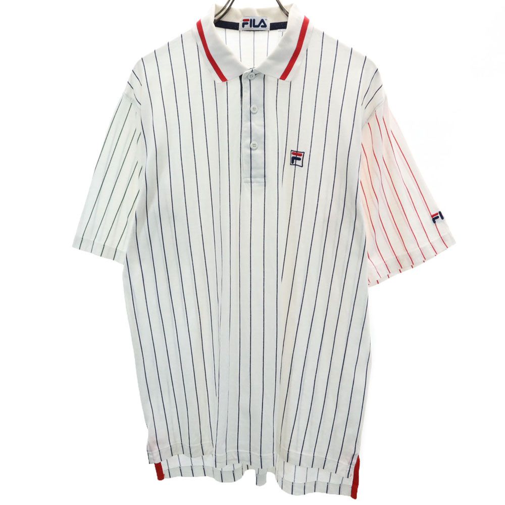 【お値下げ】FILA フィラ ストライプポロシャツ M FILA フィラ ストライプポロシャツ M