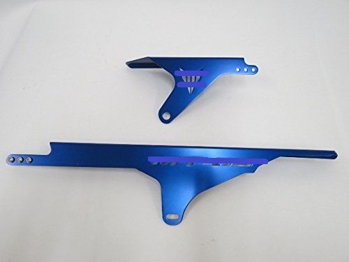 MT-09 mt-09 tracer トレーサーアルミチェーンカバー　青