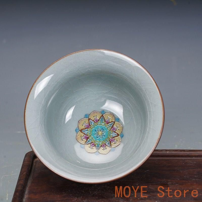 景徳鎮 陶磁器 百子図三才蓋碗 茶碗 茶道具 煎茶器 新品未使用zw0829