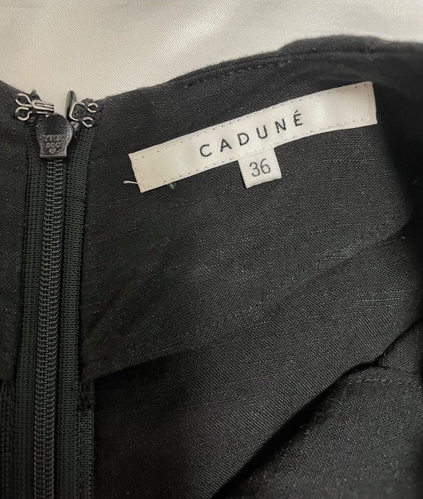 CADUNE カデュネ サロペット オールインワン リネン混 ブラック