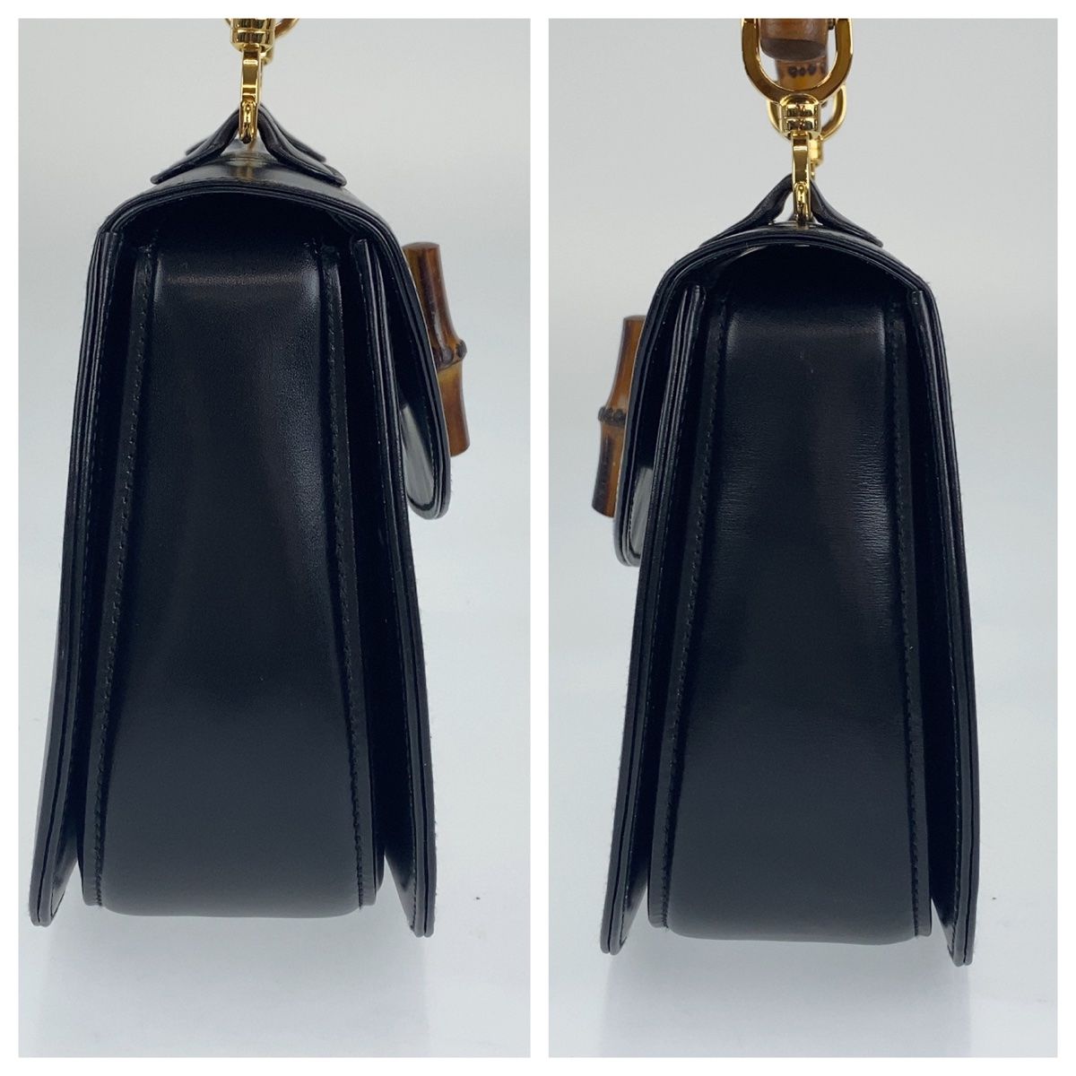 美品 GUCCI グッチ バンブー オールドグッチ ブラック 黒