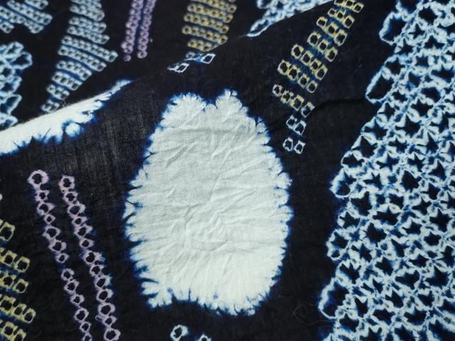 平和屋着物∴夏物 浴衣 有松鳴海絞り 花唐草文 綿 逸品 CAAW1151ng 平和