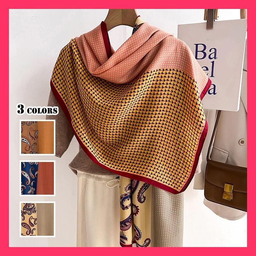 ★売れ筋★ ストール スカーフ レディース メンズ マフラー おしゃれ 大判ストール ショール 柄物 スカーフ 大判 マフラー 冬 防寒 夏用 冬用 春 秋 夏 UVカットW-710