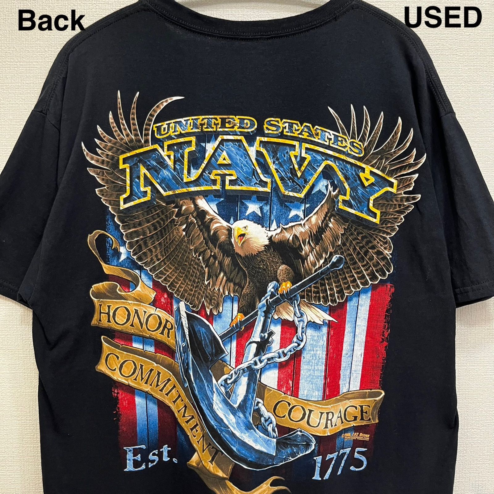 ユーズド 古着 Tシャツ Lサイズ イーグル 星条旗 US古着 USA古着 