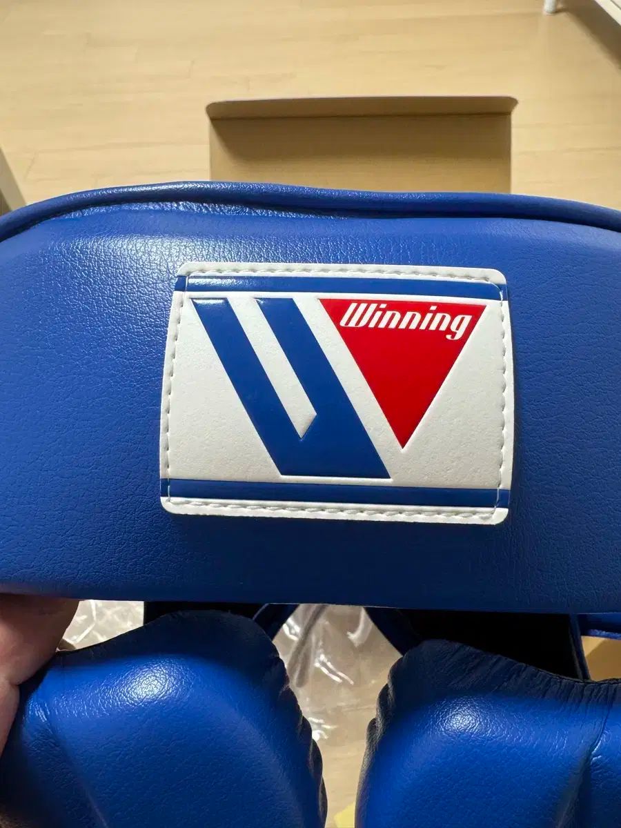 Winning ヘッドギア 青 size M 新品未使用 WINNING ウィニング ヘッドギア 青 L フェイスガードタイプ