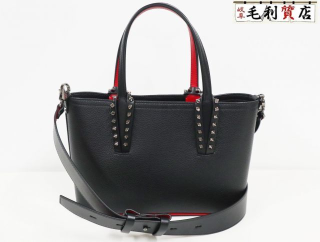 Christian Louboutin クリスチャンルブタン トートバッグ Cabata Mini 1205054 0001 CM53 極上美品 【中古】2WAYバッグ