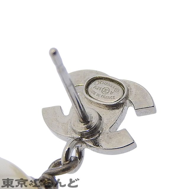 【正規品‪】CHANEL シャネル フェイクパールピアス ココマーク A21 V シャネル CHANEL ココマーク フェイクパール ピアス A21V