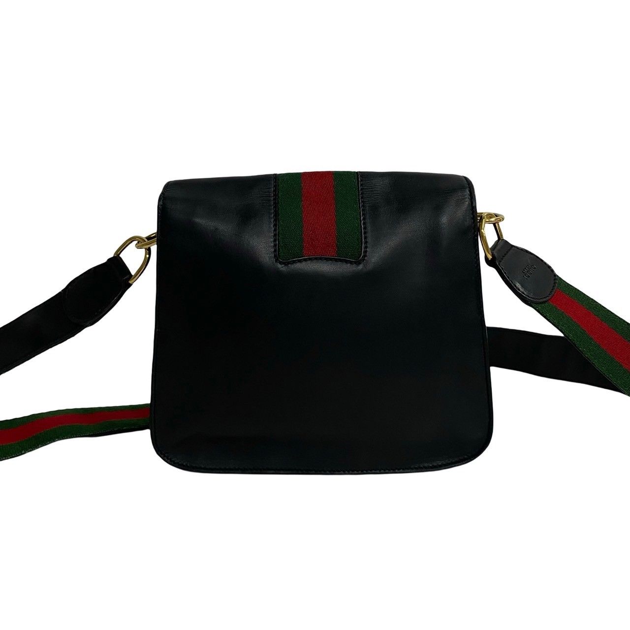 極 美品 希少品 GUCCI グッチ オールドグッチ ヴィンテージ シェリーライン レザー 本革 ショルダーバッグ ポシェット ブラック 黒  803-8 - メルカリ