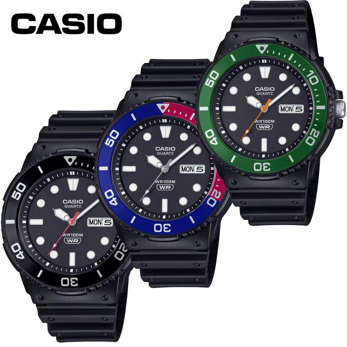 CASIO カシオ MRW-230H アナログ メンズ 腕時計 100M防水 アルミニウム