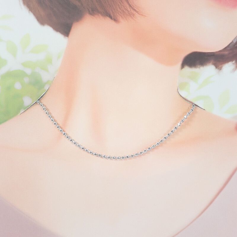 デザインジュエリー ネックレス K18WG ホワイトゴールド ダイヤモンド  