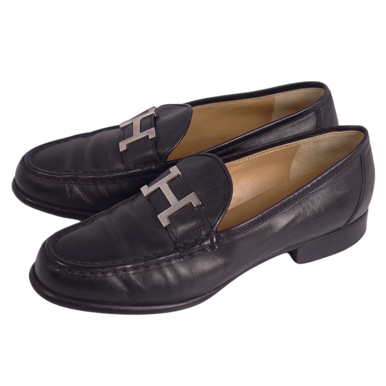 エルメス HERMES ローファー モカシン コンスタンス Hロゴ金具 レ