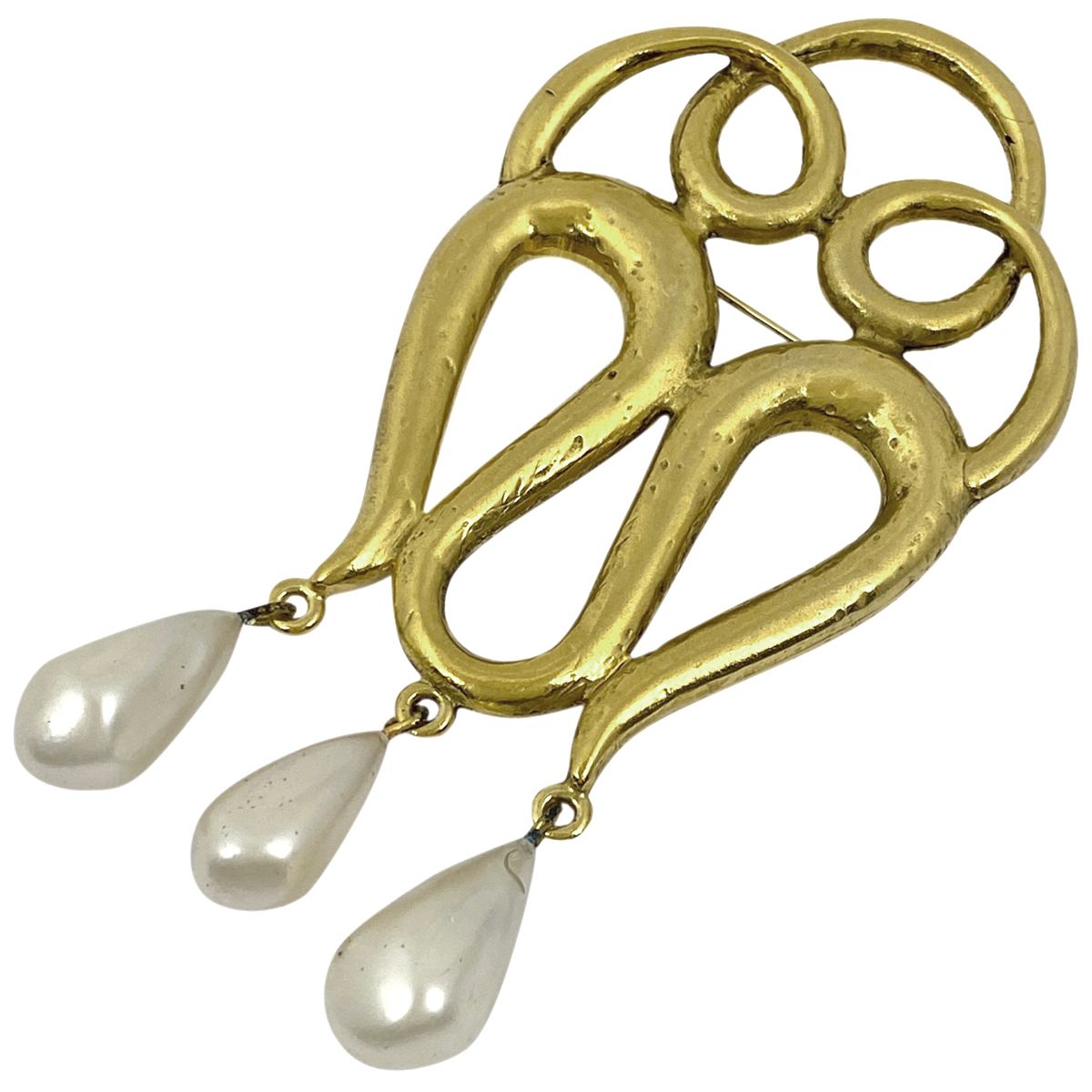 CHANEL ブローチ　ゴールド　大きめデザイン CHANEL [正規ラッピング済] シャネル ブローチ アクセサリー CC