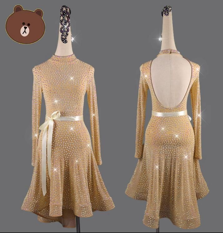 ラテンワンピースドレス オールストーン 社交ダンス衣装 ホワイト オーダーメイド 楽天市場】【受注生産・セミオーダー】社交ダンスドレス ダンス