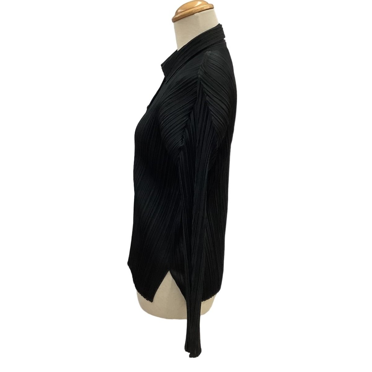 ♪♪ISSEY MIYAKE イッセイミヤケ PLEATS PLEASE シャツ SIZE 3 PP31-JJ165 ブラック - メルカリ