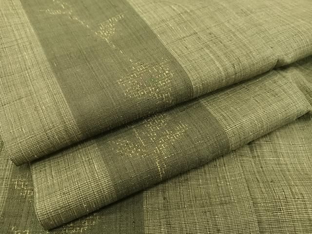 平和屋着物▽本塩沢 単衣 源氏車文 正絹 逸品 AAAZ9084fy