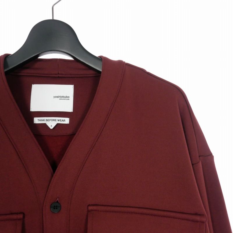 【希少・未使用タグ付き】yoshio kubo ノーカラージャケット　Mサイズ ヨシオクボ yoshio kubo 21AW YUGEN TOP ノーカラージャケット