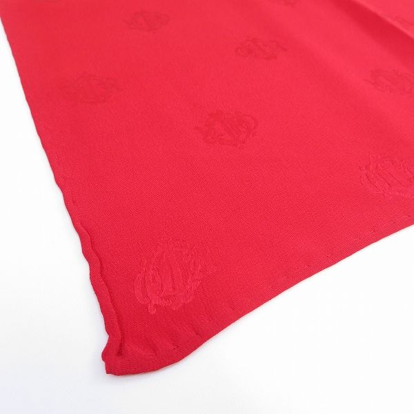 Christian Dior シルクハンカチ 赤 ae クリスチャンディオール Christian Dior ハンカチ 赤 シルク