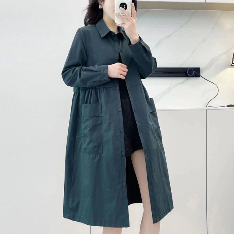 トレンチコート ライトアウター Aライン スプリングコート