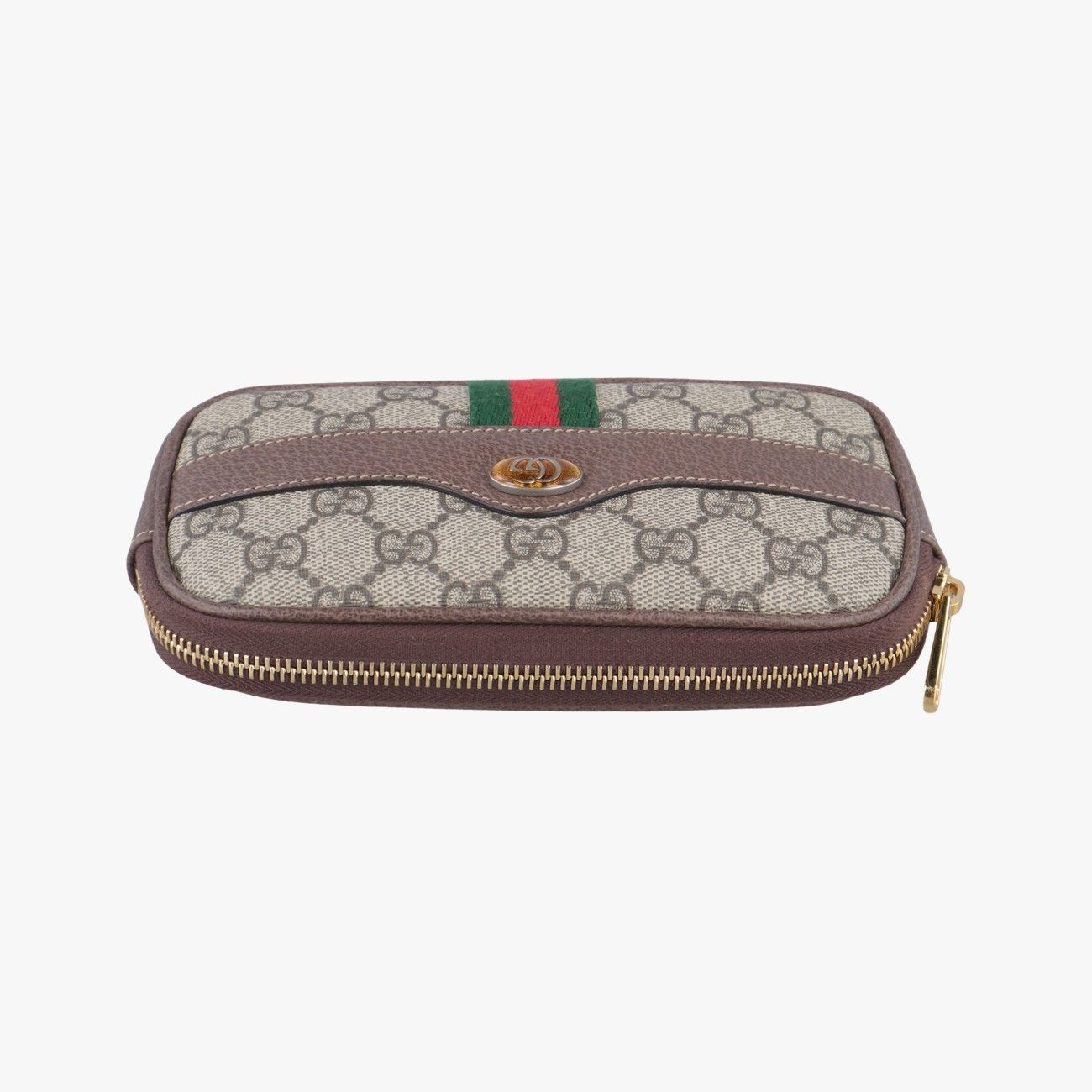 グッチGucciオフィディアブラウンPVCコーティングキャンバス×レザー519308