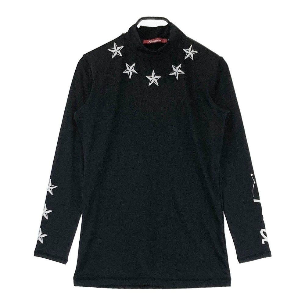 サイズ：5 RUSSELUNO ラッセルノ  ハイネック 長袖Tシャツ ロゴ  ブラック系 [240101290977]# ゴルフウェア メンズ ストスト