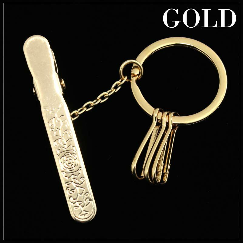 キークリップ シンプル バッグチャーム チャーム ゴールド ストラップ