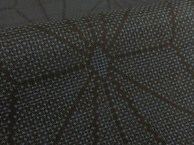 平和屋着物○本場大島紬 一元絣 麻の葉文様 ロング丈 正絹 逸品