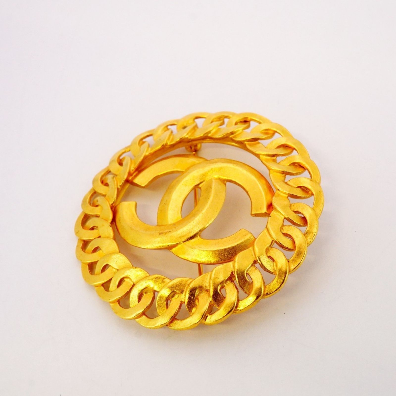 シャネル Chanel シャネル ブローチ ココマーク サークル GPメッキ ゴールドレディース