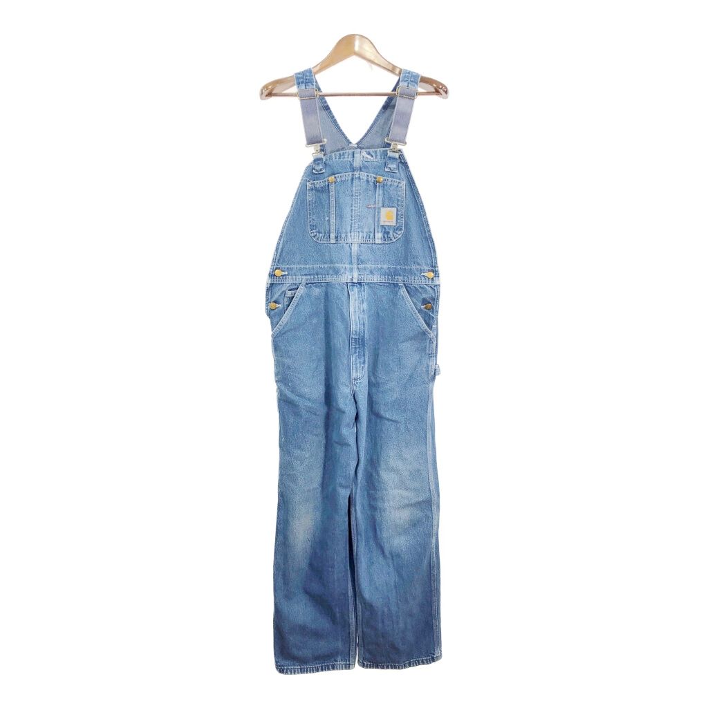 Carhartt カーハート オーバーオール デニム ブルー (メンズ W38 L30相当) 中古 古着 S3092