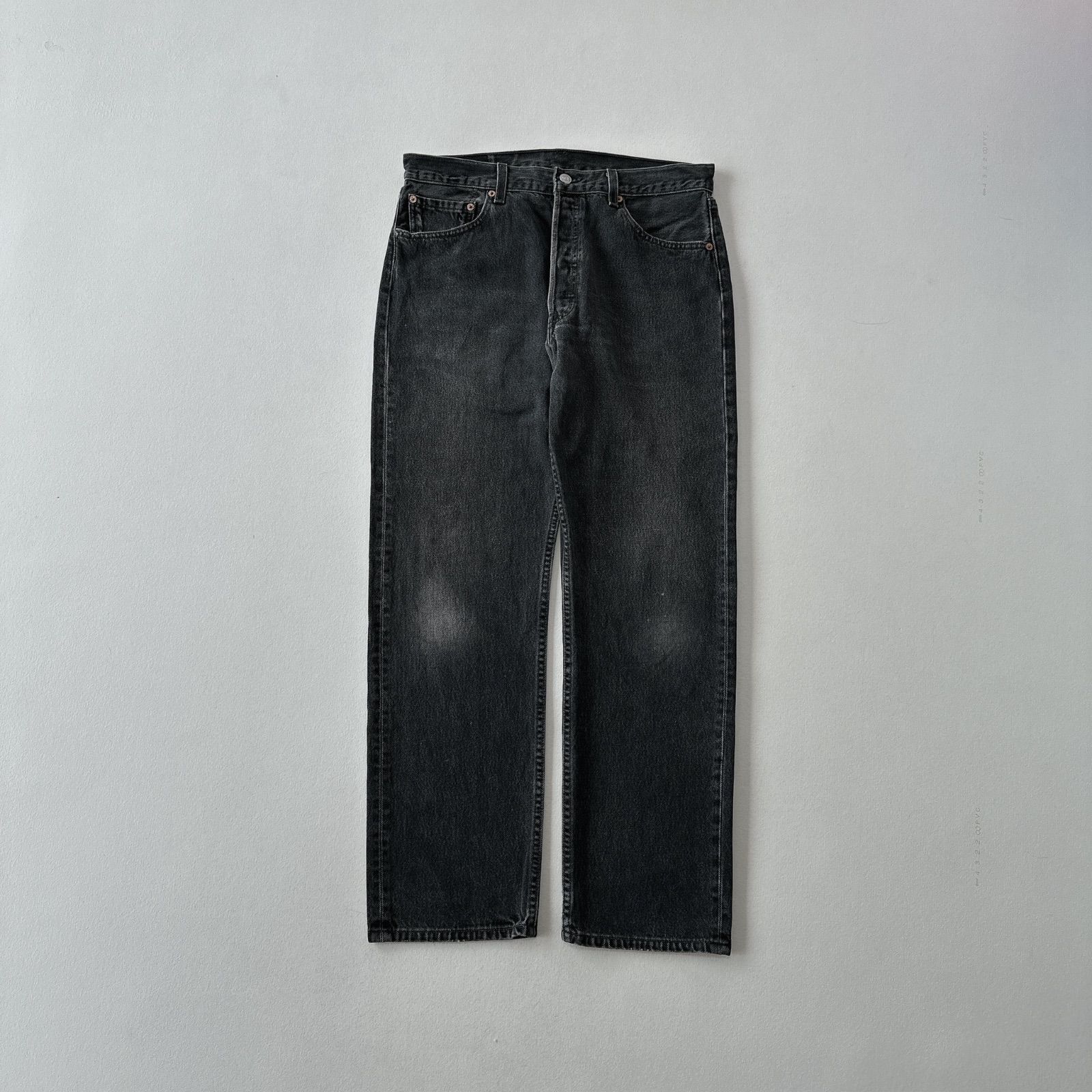 90s USA製 リーバイス501 ブラックデニム 後染め 刻印553 Levi